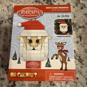 BRICKCRAFT, Rudolph the Red-Nose Reindeer, Santa Ornament Building Set 74Pcs New